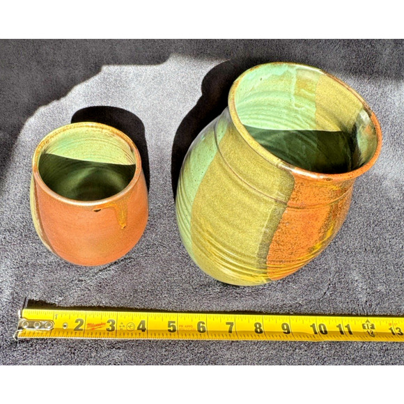 Wilson Creek Ceramic Pottery Signed Vase Set of 2 WI - Picture 7 of 14